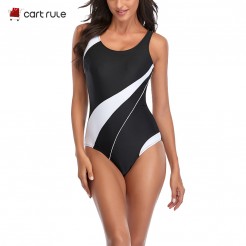 Athletic sports one-piece swimsuit 